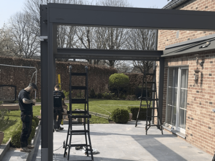 Installation de pergoa bioclimatique à blegny