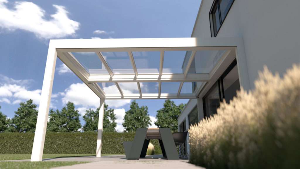 Pergola B700 avec toit en verre — Matterne Pergola — free download