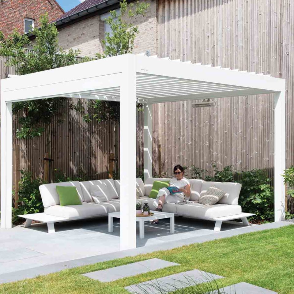 pergola bioclimatique blanche b150xl brustor